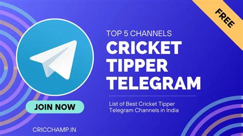 Top 5 Cricket Tipper Telegram Channels .